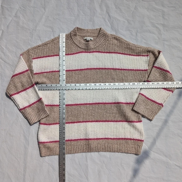 American Eagle Stripe Oversized Knit Crewneck  Sweater size S - Picture 2 of 7